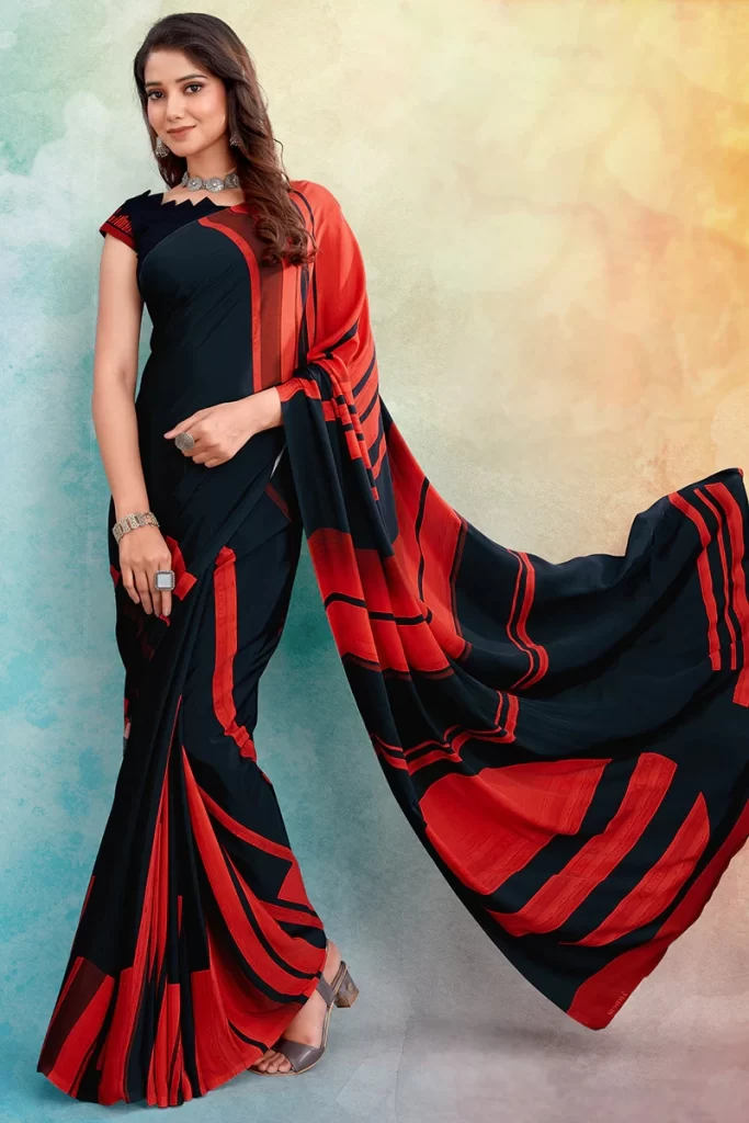 black saree designs