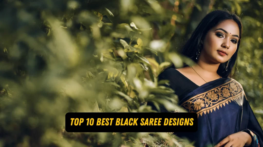 black saree designs