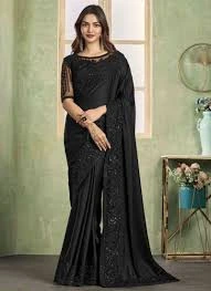 black saree designs