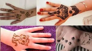 Animal Motifs finger mehndi design 2024