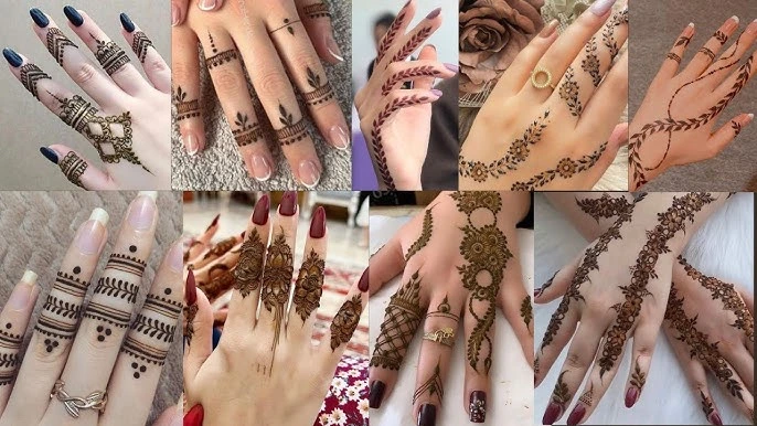 Animal Motifs finger mehndi design 2024