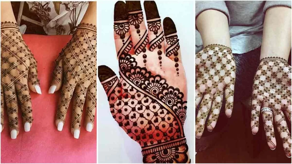 Dotted finger mehndi design 2024