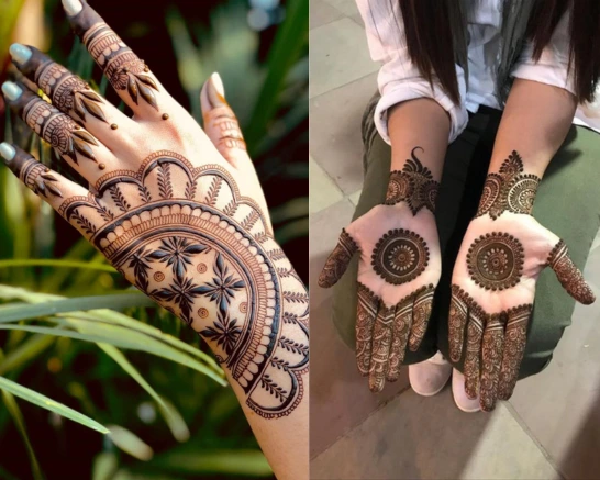 Mandala finger mehndi design 2024