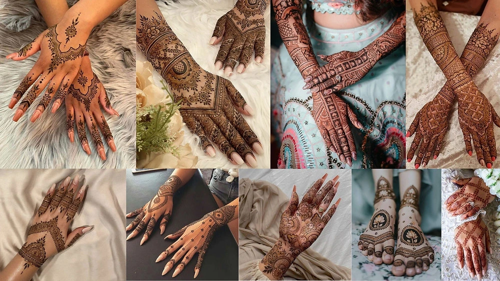 Tropical Themes finger mehndi design 2024