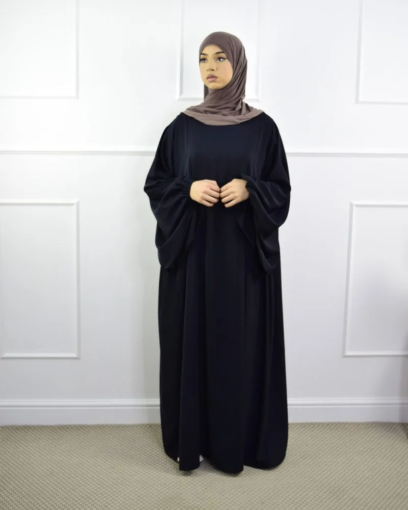 Classic Black Abaya with a Twist