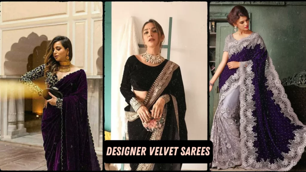 Designer Velvet Sarees