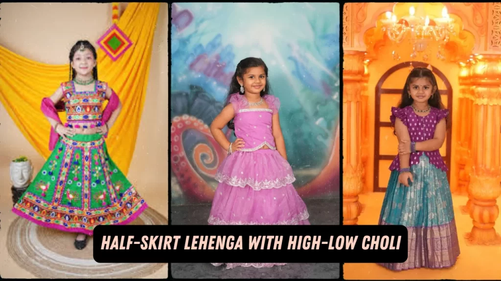 Half-Skirt Lehenga with High-Low Choli