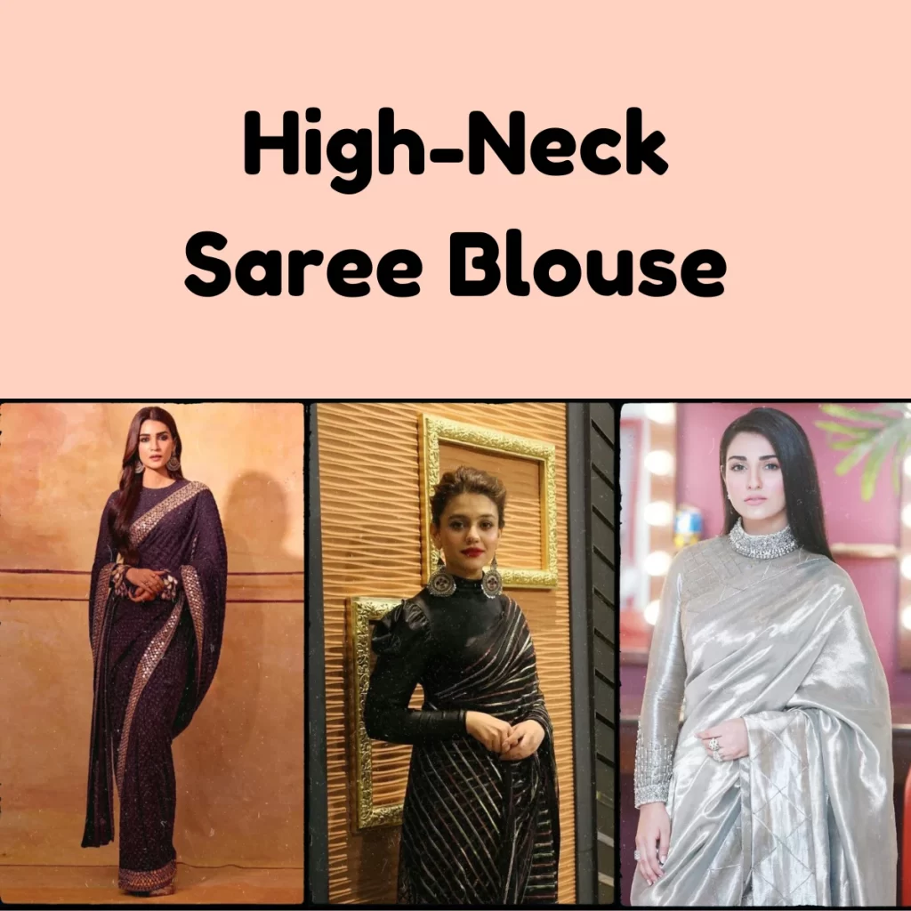 High-Neck Saree Blouse