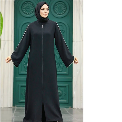 Minimalist Front Zipper Abaya