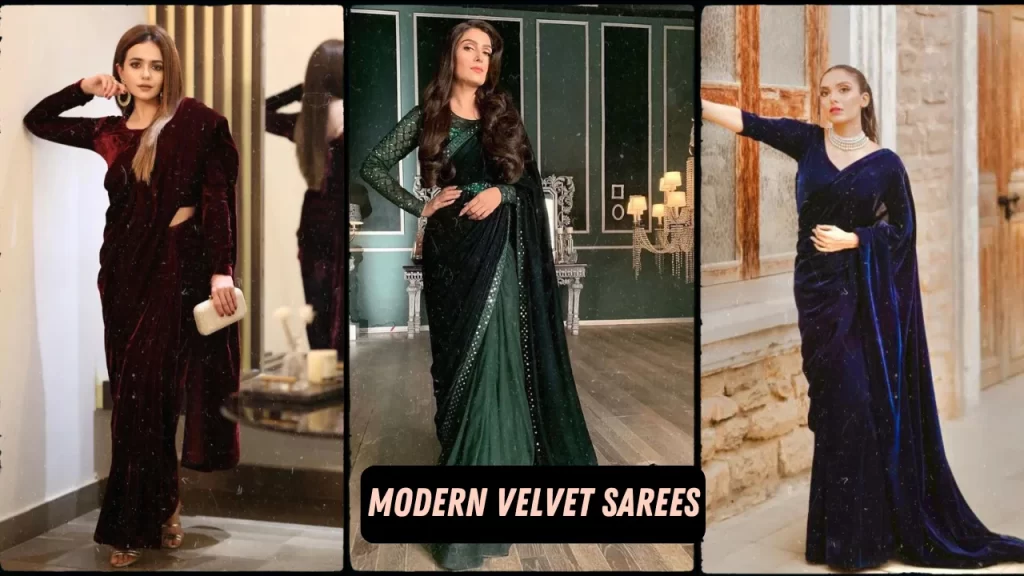 Modern Velvet Sarees