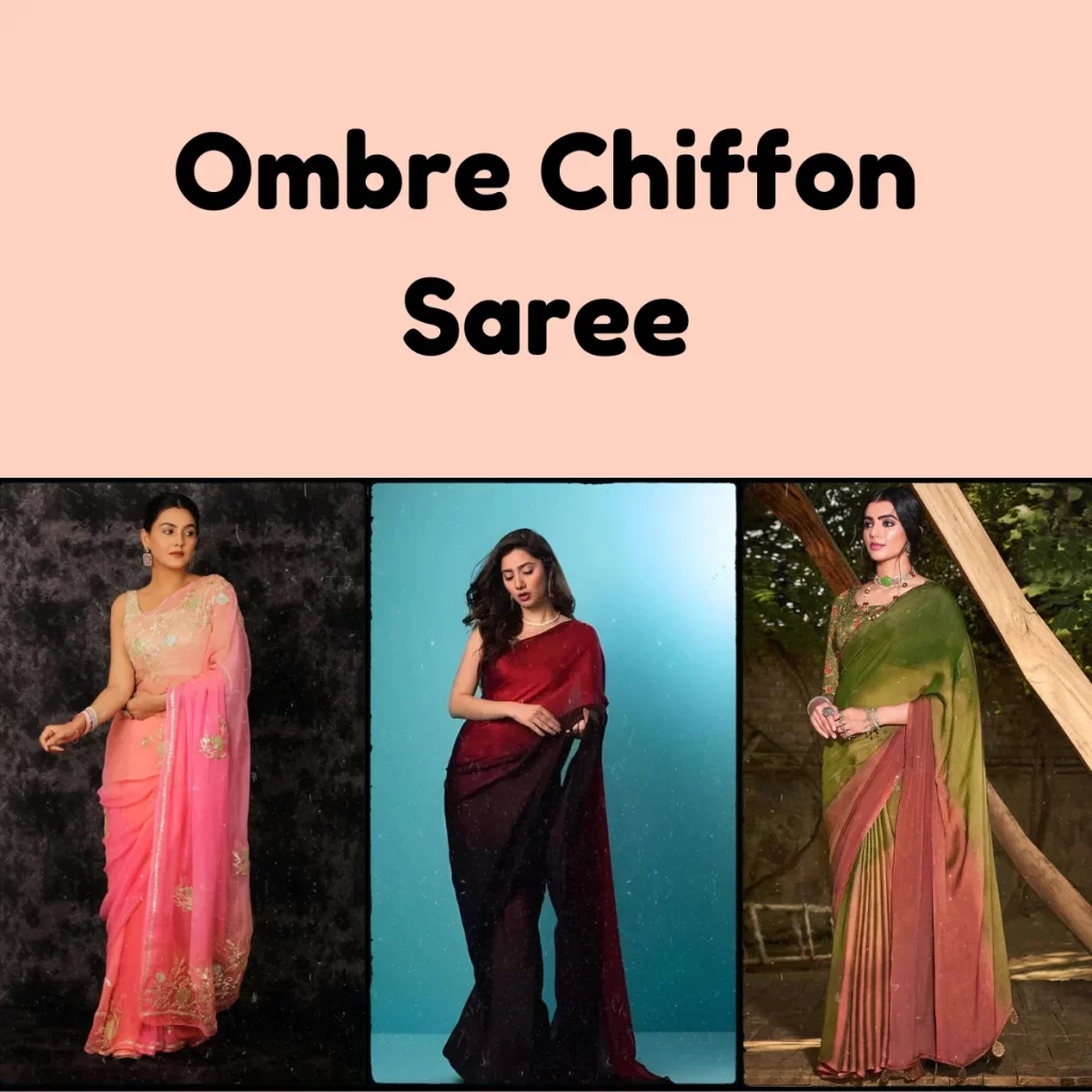 Ombre Chiffon Saree