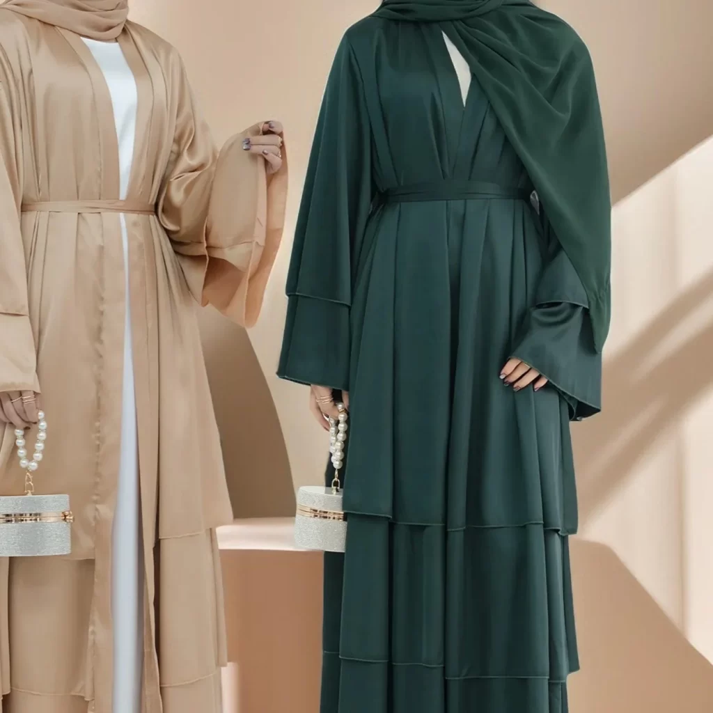 Open Front Abaya with Belt