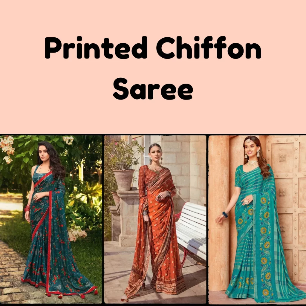 Printed Chiffon Saree