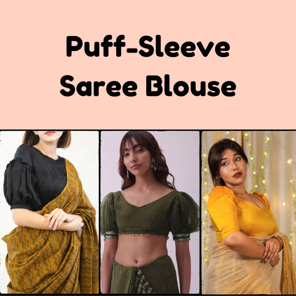 Puff-Sleeve Saree Blouse