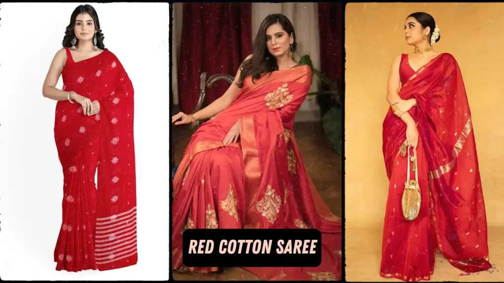 Red Cotton Saree