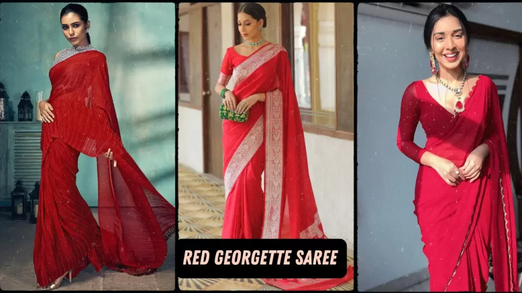 Red Georgette Saree