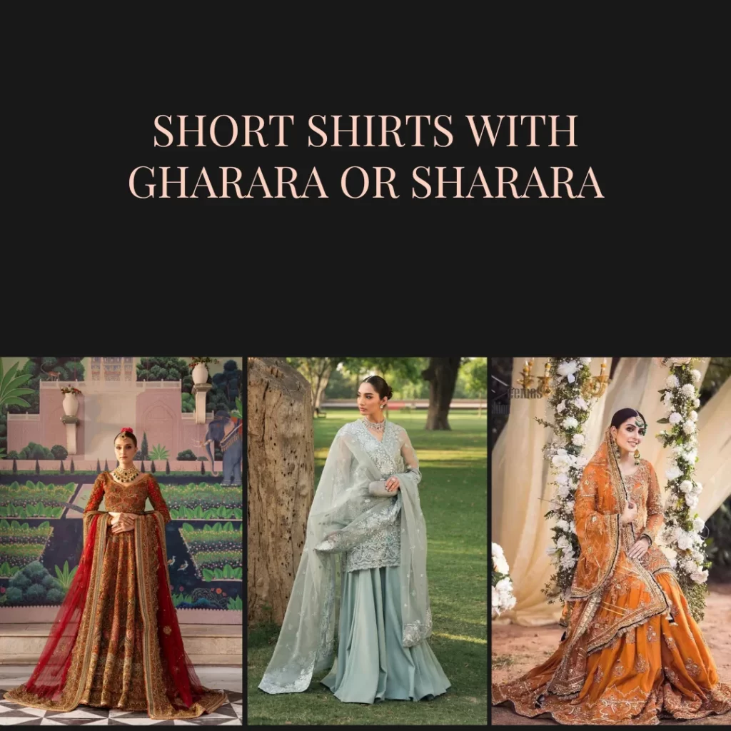 Short Shirts with Gharara or Sharara