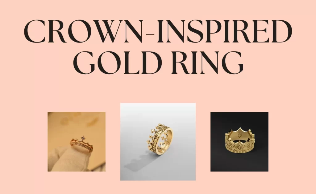 Crown-Inspired Gold Ring