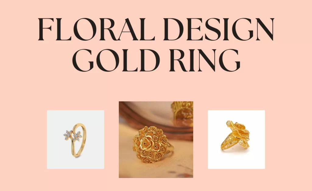 Floral Design Gold Ring