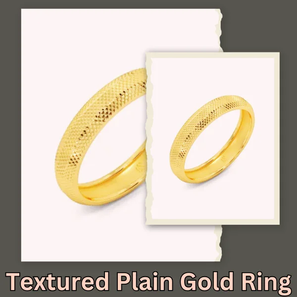 Textured Plain Gold Ring