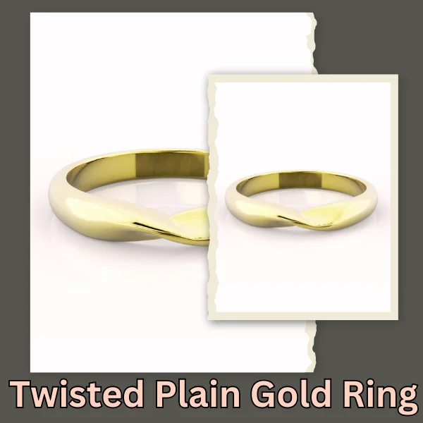 Twisted Plain Gold Ring